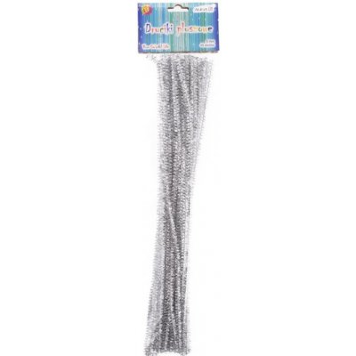 Chlupaté drátky metalické stříbrné, 6mm/30cm,40ks – Zboží Mobilmania
