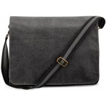 Quadra Plátěná vintage taška přes rameno QD610 Vintage Black 40 x 30 x 12 cm – Zboží Dáma