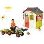 Smoby set domeček Jura Lodge se dvěma dveřmi a traktor na šlapání s nakladačem a přívěsem 310263-28 – Hledejceny.cz