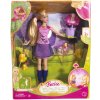 Panenka Barbie Barbie a květina s vílou Thumbelinou