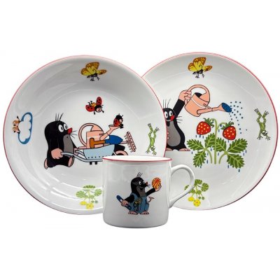 Thun 1794 Dětská porcelánová sada Krtek zahradníkem 3 ks – Zboží Dáma