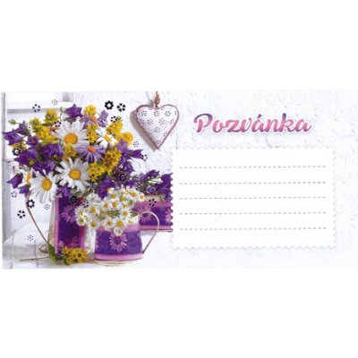Pozvánka na párty H / 2403-0010 / Spring Flowers - sada 10 ks 451239 – Zbozi.Blesk.cz