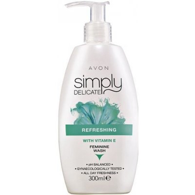 Avon Simply Delicate Osvěžující dámský gel pro intimní hygienu s vitaminem E 300 ml – Zboží Mobilmania
