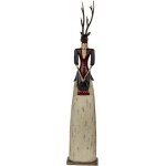 Béžovo-hnědá antik kovová dekorace jelen Deer - 17*10*86 cm - Clayre & Eef – Hledejceny.cz