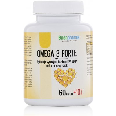 EDENPharma Omega 3 FORTE 60+10 cps – Hledejceny.cz