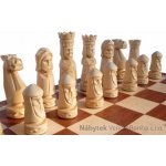 Desková hra, dřevěné šachy vyřezávané ZAMKOWE intarsja 106C mad – Zboží Živě