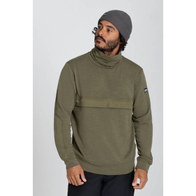 Alpine Turtleneck pánský funkční merino rolák olive night melange – Zboží Dáma