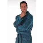 Tampa se šálovým límcem savý župan dlouhý župan petrolejová 6430 – Zbozi.Blesk.cz