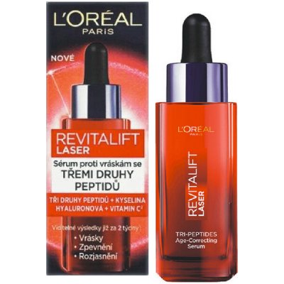L'Oréal Revitalift Laser Tri-Peptides Age-Correcting Serum pleťové sérum proti vráskám 30 ml pro ženy – Hledejceny.cz