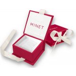 MINET PREMIUM Tmavě růžová magnetická krabička na šperky s béžovou stuhou 5 x 5 x 3 cm – Hledejceny.cz