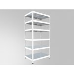 Biedrax Regál 60 x 120 x 210 cm 6 polic bílý – Zboží Dáma