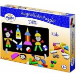 Magnetické puzzle Děti Detoa (Puzzle magnetické Děti s dřevěnou tabulkou Detoa ; magnety ; magnetky)