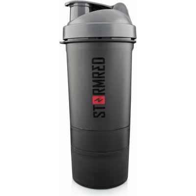 StormRed Shaker se zásobníkem černý, 500ml – Sleviste.cz