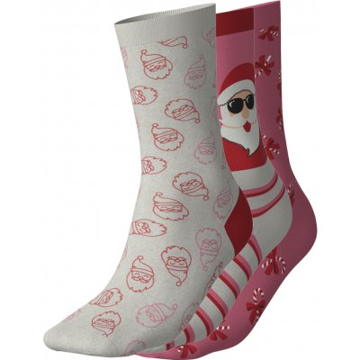 Esmara dámské vánoční ponožky 3 páry růžová/béžová – Zboží Dáma