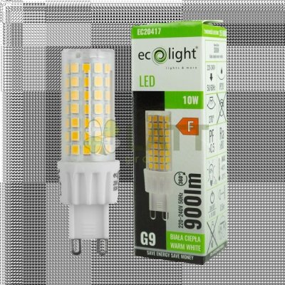 ECO LIGHT LED žárovka G9 10W teplá bílá – Zboží Mobilmania