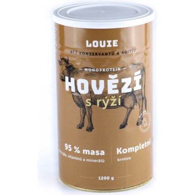 Louie Dog Hovězí s rýží 4 x 1200 g