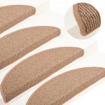 zahrada-XL Kobercové nášlapy na schody 15 ks světle hnědé 56 x 17 x 3 cm – HobbyKompas.cz