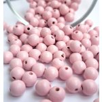 Detoa dřevěné korálky světle růžové 8 mm 10 ks – Zboží Dáma