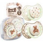 Lovi Dudlík svítící silikonový dynamický Teddy Love 2ks – Zboží Mobilmania