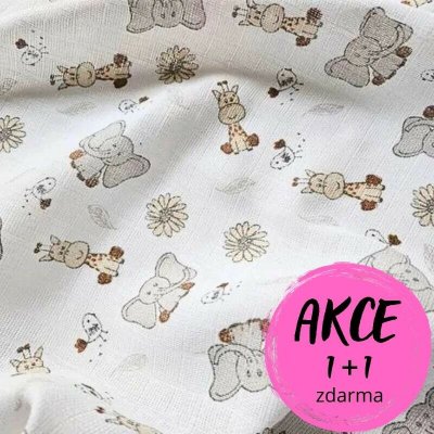 Prem plenková osuška Zoo cream 90x100 cm – Sleviste.cz