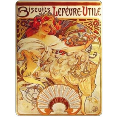 Cedule Alfons Mucha – Biscuits, 30 x 40 – Zboží Mobilmania