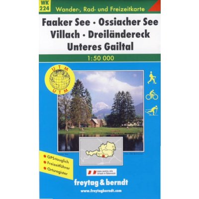 Freytag & Berndt Wander-, Rad- und Freizeitkarte Faaker See, Ossiacher See, Villach, Dreiländereck, Unteres Gailtal – Zboží Mobilmania