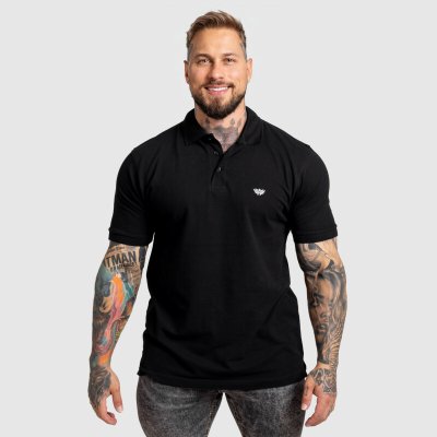 Iron Aesthetics pánské polo tričko Pique černé černá – Zboží Dáma