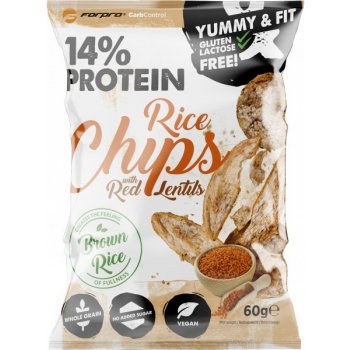 ForPro Proteinové rýžové chipsy s černou čočkou 60 g