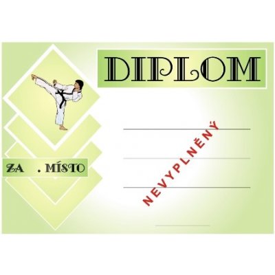 VIZINGR Karate diplom A4 č.1 Karate č.1 BEZ TEXTU – Hledejceny.cz