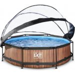 Exit Toys Frame s kartušovou filtrací a kopulí 300 x 76 cm Dřevo – Hledejceny.cz