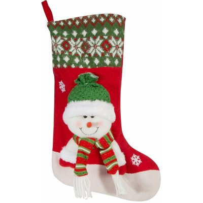 MyBestHome Vánoční mikulášská punčocha s 3D aplikací SNOWMAN I. 50 cm Mybesthome – Hledejceny.cz