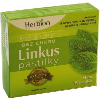 Linkus Máta pastilky bez cukru 18 ks