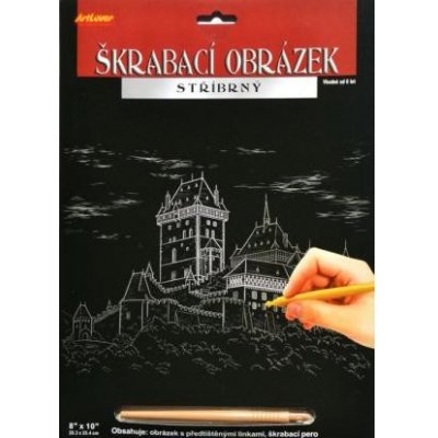 Artlover Sada Škrabací obrázek stříbrný mix 3 motivů – Zboží Dáma
