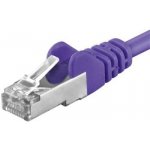Premiumcord sp6asftp015V Patch, CAT6a S-FTP, RJ45-RJ45, AWG 26/7, 1,5m, fialový – Zboží Živě