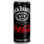 Jack Daniel´s Tennessee Whiskey & Coca Cola 5% 330 ml (plech) – Zboží Dáma