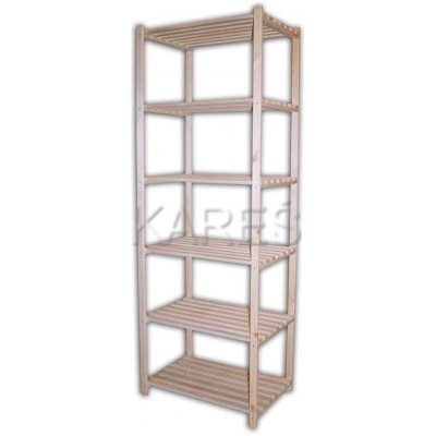 Kareš bezbarvý lak regál laťkový 6 polic 750 x 500 x 2100 mm – Zboží Mobilmania