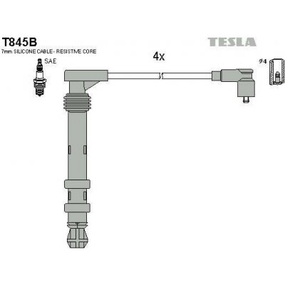 Sada kabelů pro zapalování TESLA T845B – Hledejceny.cz