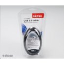 usb kabel Akasa AK-CBUB03-15BK USB 3.0 Type A-A, propojovací, 1,5m