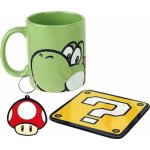 CurePink Dárkový set Super Mario: Yoshi hrnek přívěsek tácek hrnku GP85205 315 ml – Hledejceny.cz