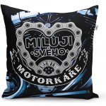 Sablio Polštář Miluji svého motorkáře 40x40 – Zboží Dáma