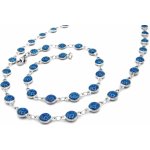 Steel Jewelry set náhrdelník a náramek modrý z chirurgické oceli SET220161 – Zboží Mobilmania