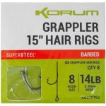Korum Hotové Návazce Grappler Hair Rigs Barbed 38cm Velikost 8 0,30 mm 14 lb 8 ks – Zboží Dáma
