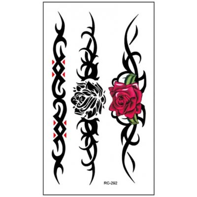 Rocolo Design Dočasné tetování Růže ornamenty 10,5 x 6 cm – Zboží Dáma