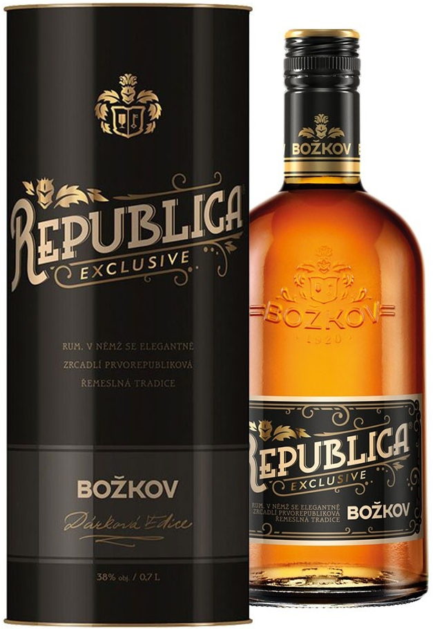 Božkov Republica Exclusive 8y 38% 0,7 l (tuba)