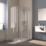Sprchový kout Plano Davos Plus čtvrtkruh posuvné dveře stříbrné/čiré 90 x 200 cm – Zboží Mobilmania