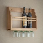 Garden Trading Závěsný stojan na víno a sklenice Hambledon, přírodní barva, dřevo – HobbyKompas.cz