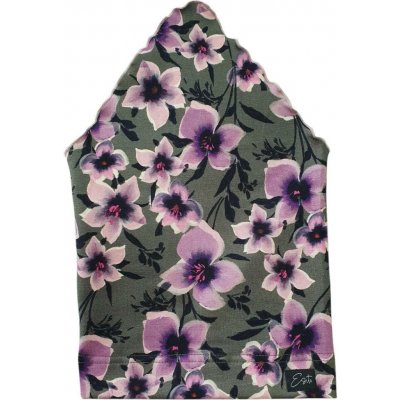 ESITO Dívčí šátek na hlavu Purple flower zelená – Sleviste.cz