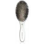 Olivia Garden Expert Care Oval oválný kartáč na vlasy s kančími štětinami stříbrný – Zboží Dáma