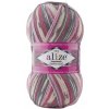 Příze Alize Superwash Comfort 7707 - šedá, růžová, bílá