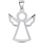 Nubis Stříbrný přívěšek andělíček se zirkony NB 4378 – Zboží Mobilmania